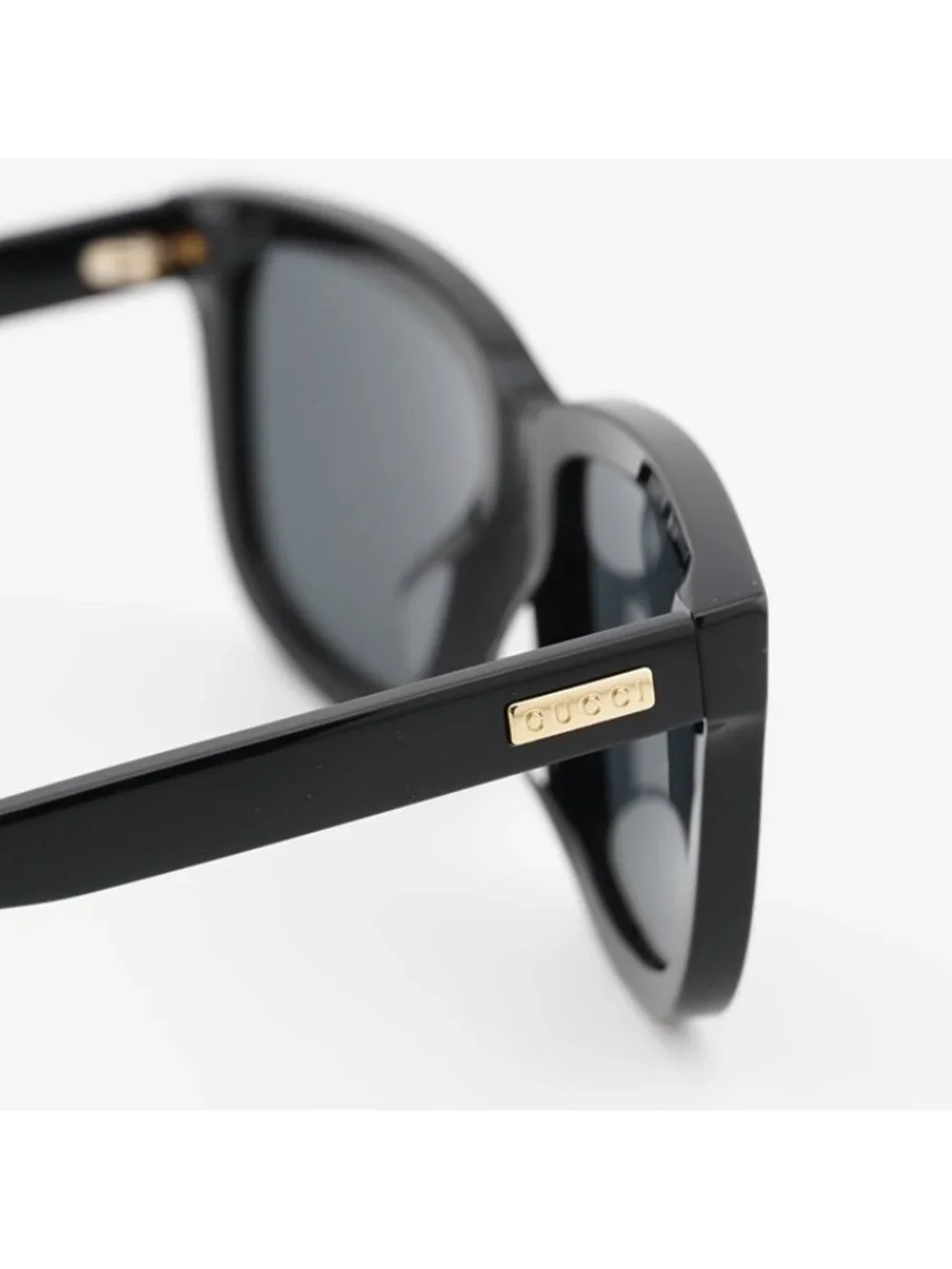 Gucci GG1317SA 001 Sunglasses Black Square Frame, Grey Lenses